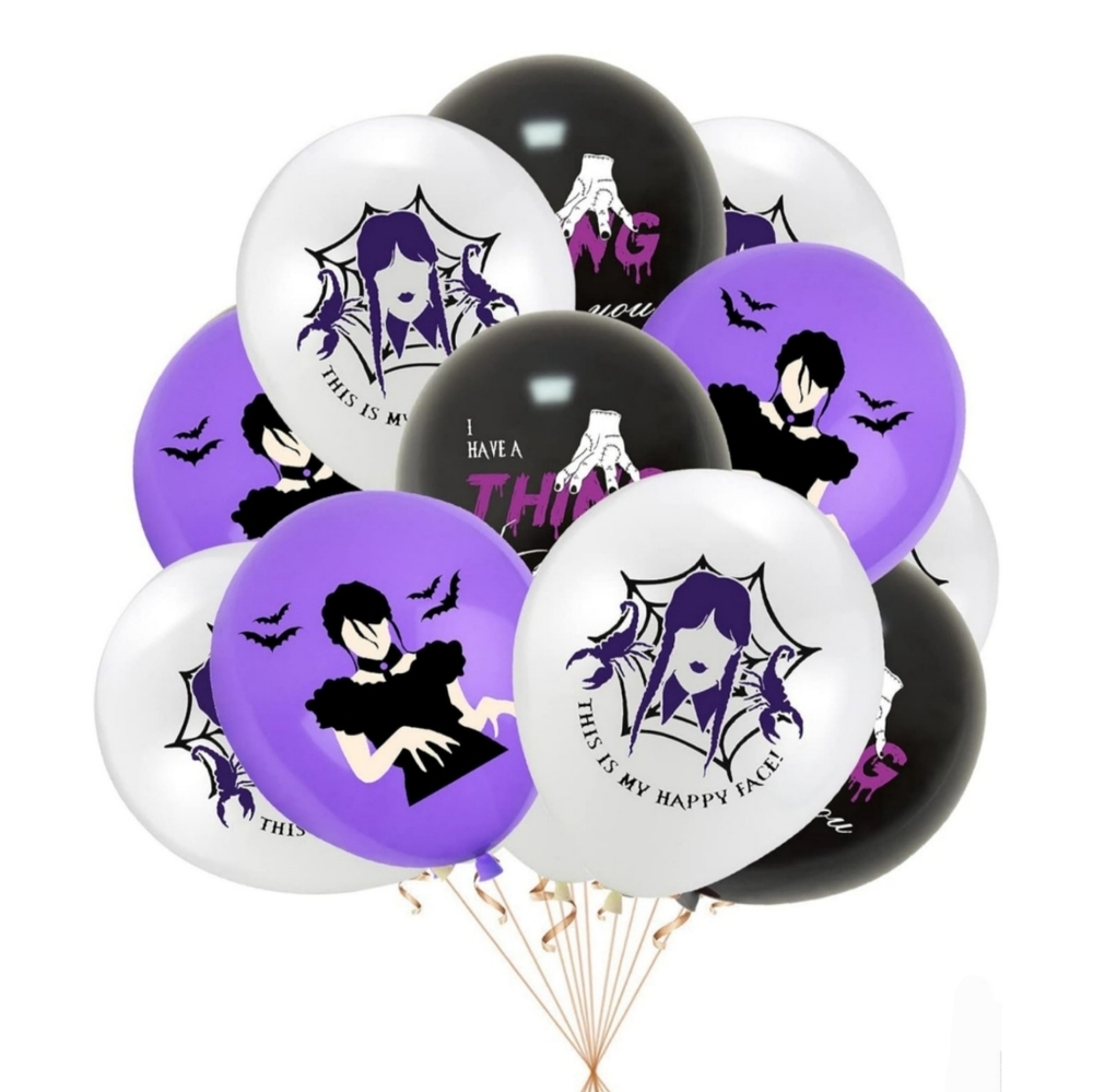 Wednesday Addam's Party Ballons